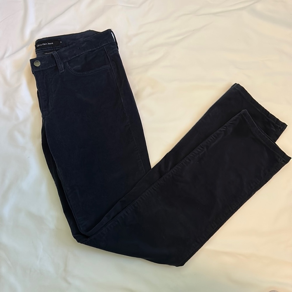 Calvin Klein Jeans Pants Navy Straight Corduroys Size 8 x 34